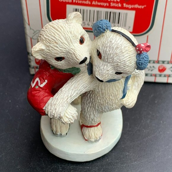 Good Friends Always Stick Together - Coca-Cola Polar Bears Cubs Figurine - 1995 - Picture 5 of 7